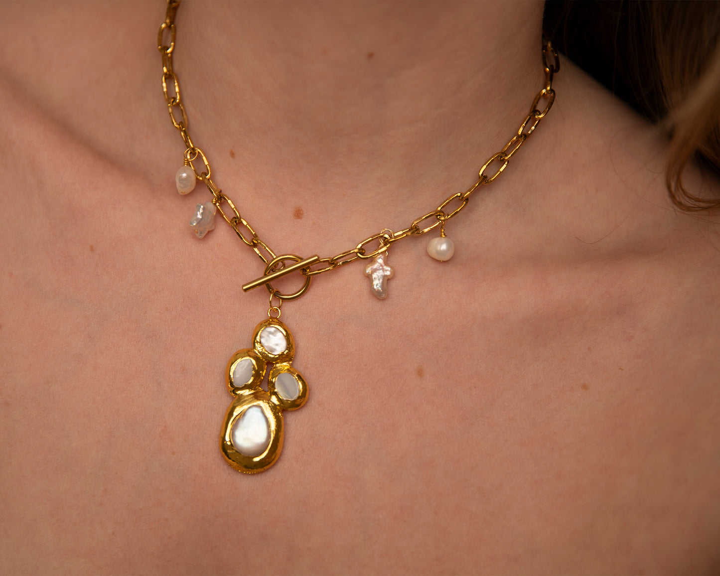 Aitana Freshwater Pearl Handmade Unique Necklace