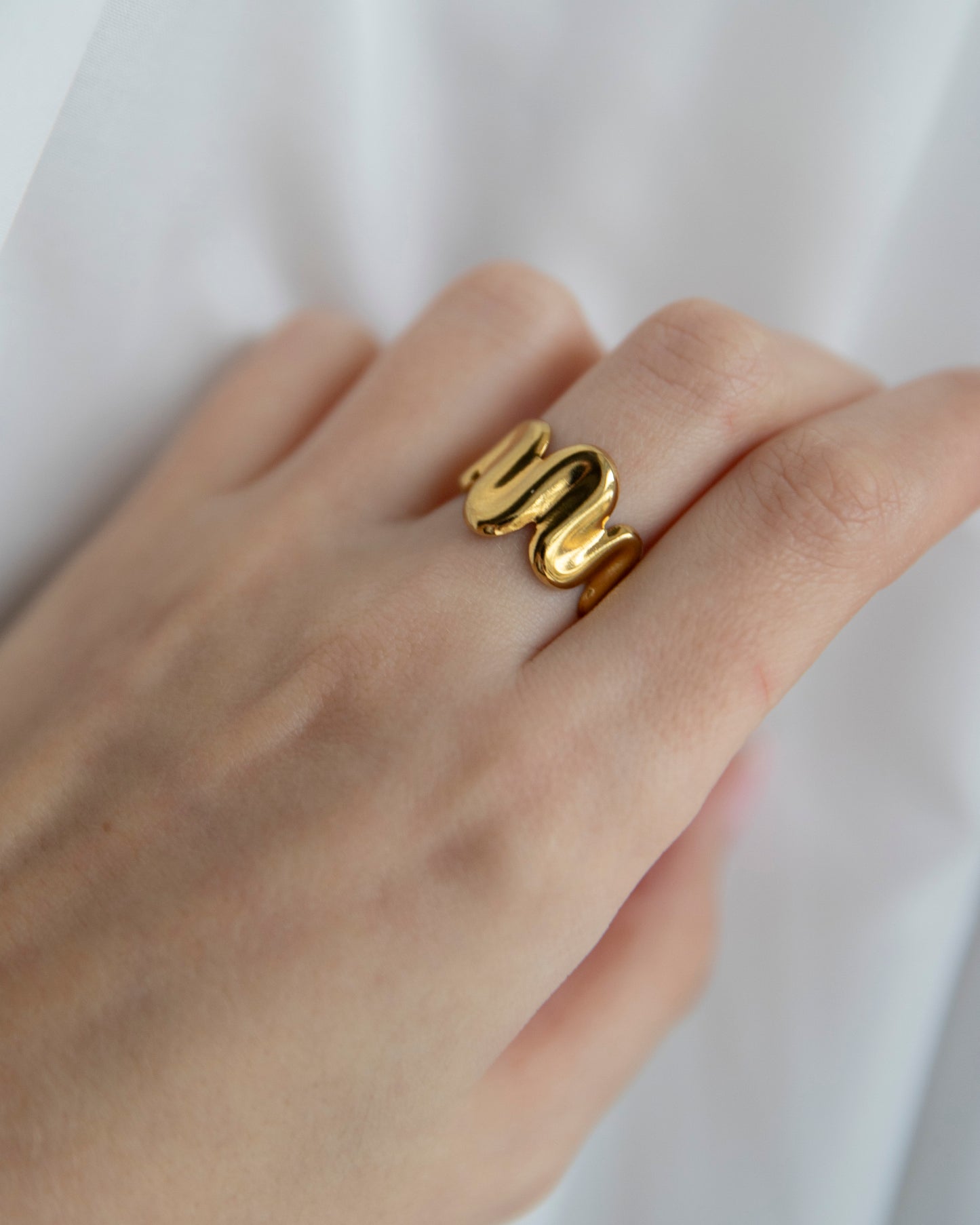 Cali Gold Wave Adjustable Ring