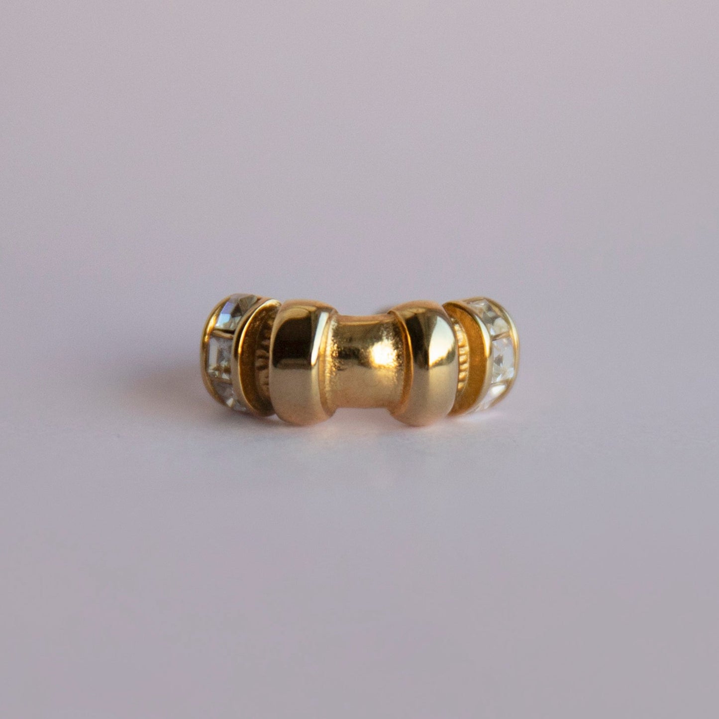 Cara Gold CZ Adjustable Ring