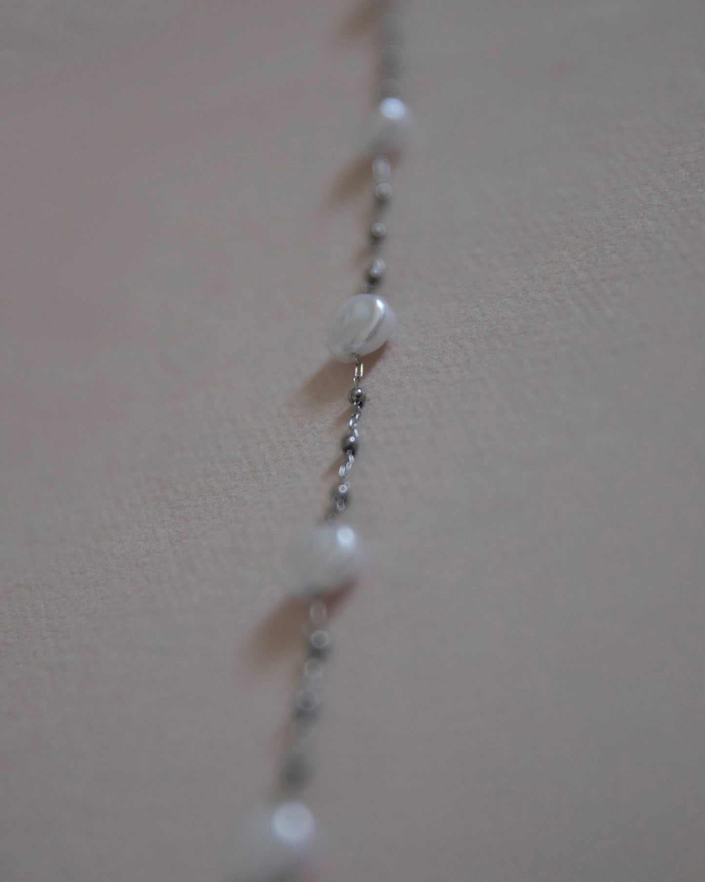 Covette Silver Freshwater Pearl Chain Necklace