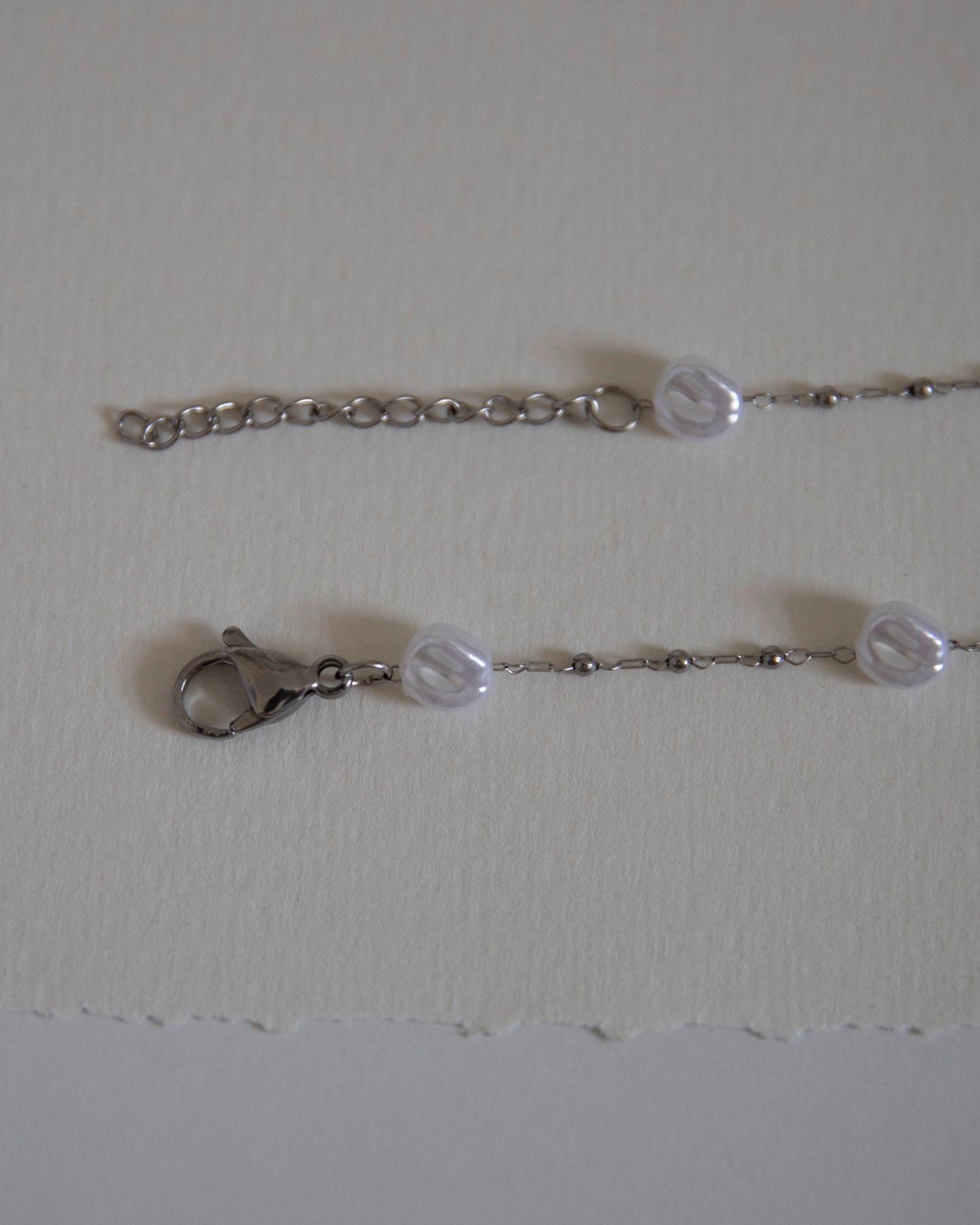 Covette Silver Freshwater Pearl Chain Necklace