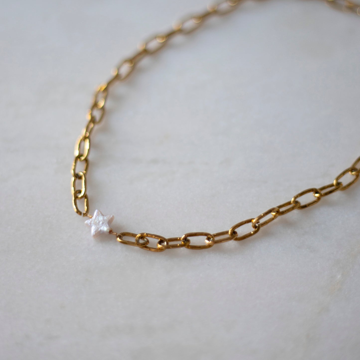 Estella Freshwater Pearl Star Gold Choker Necklace