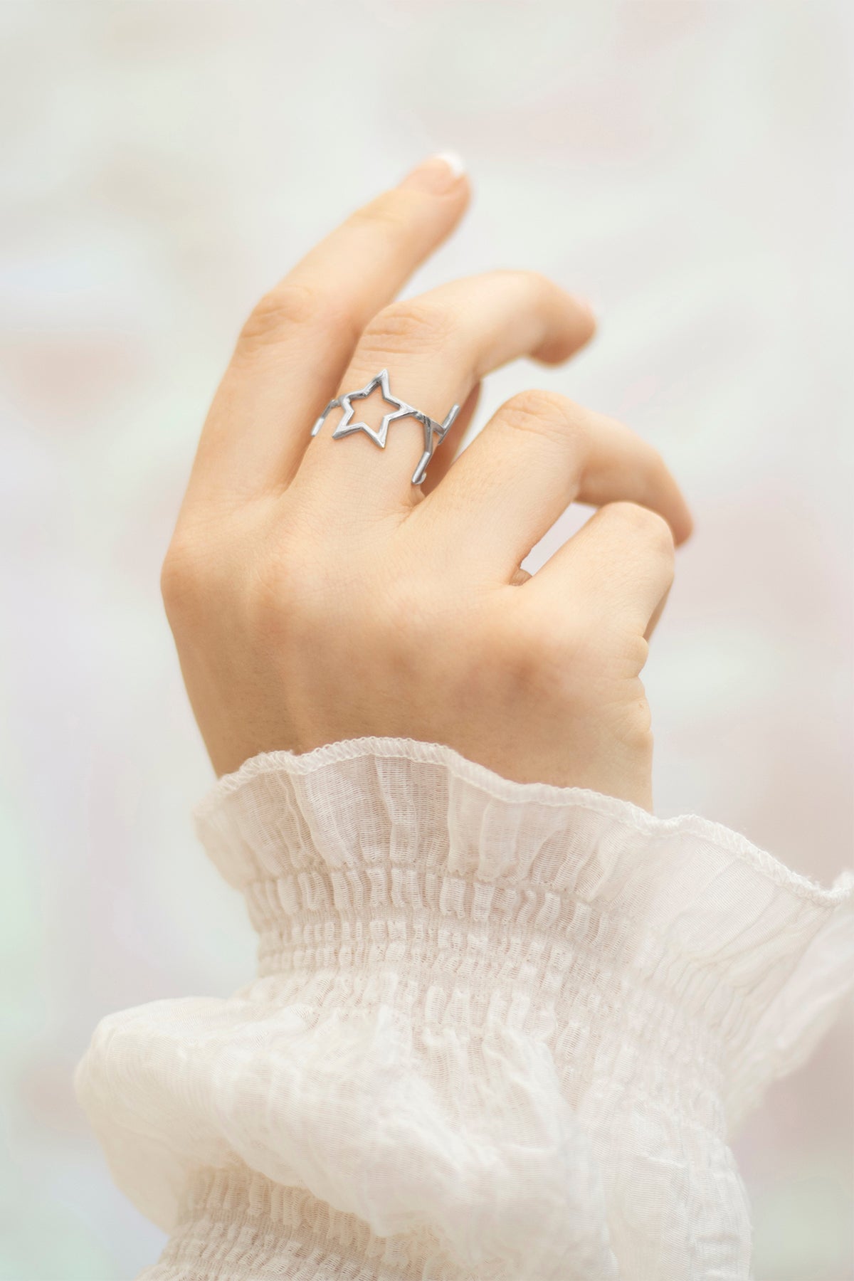 Zalia Silver Star Adjustable Ring