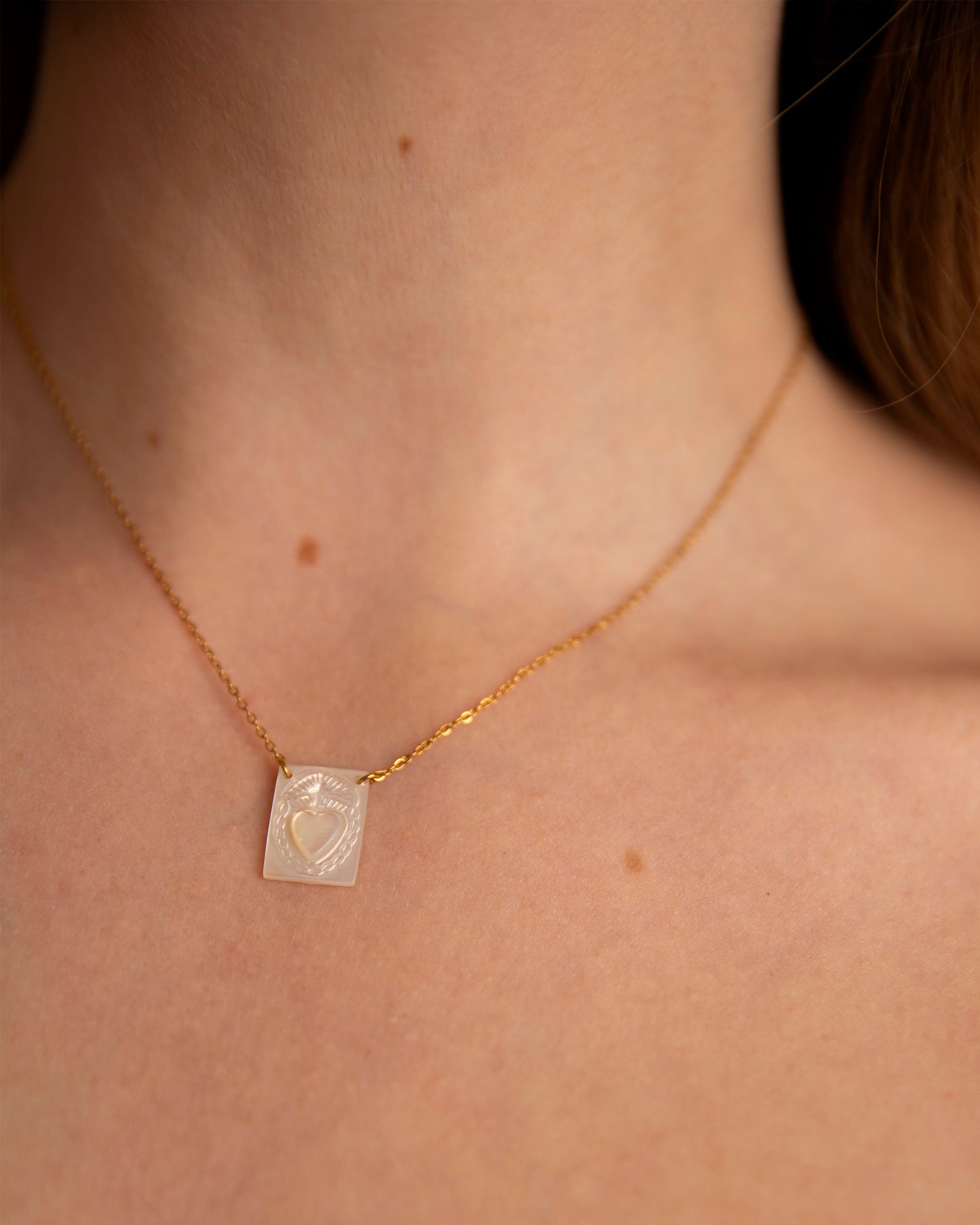 Marina Engraved Freshwater Pearl Handmade Unique Necklace