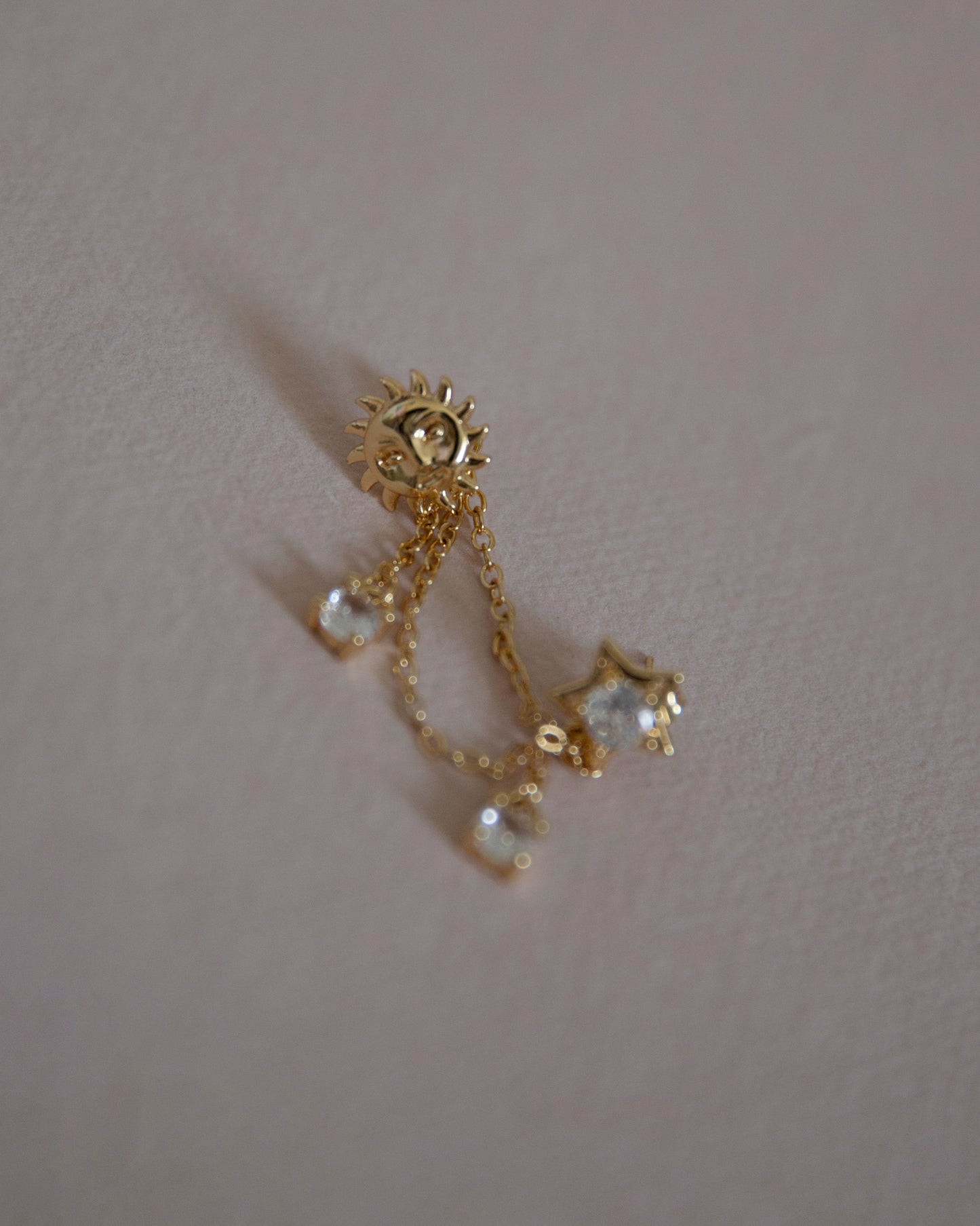 Maya Double Stud Sun & Star Earrings