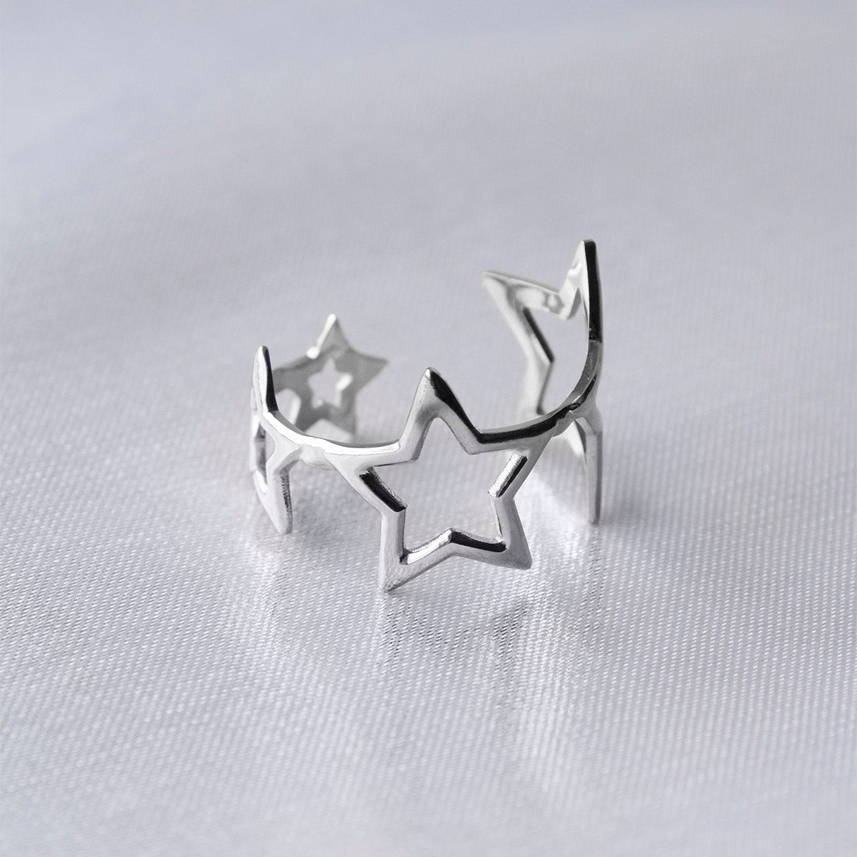 Zalia Silver Star Adjustable Ring