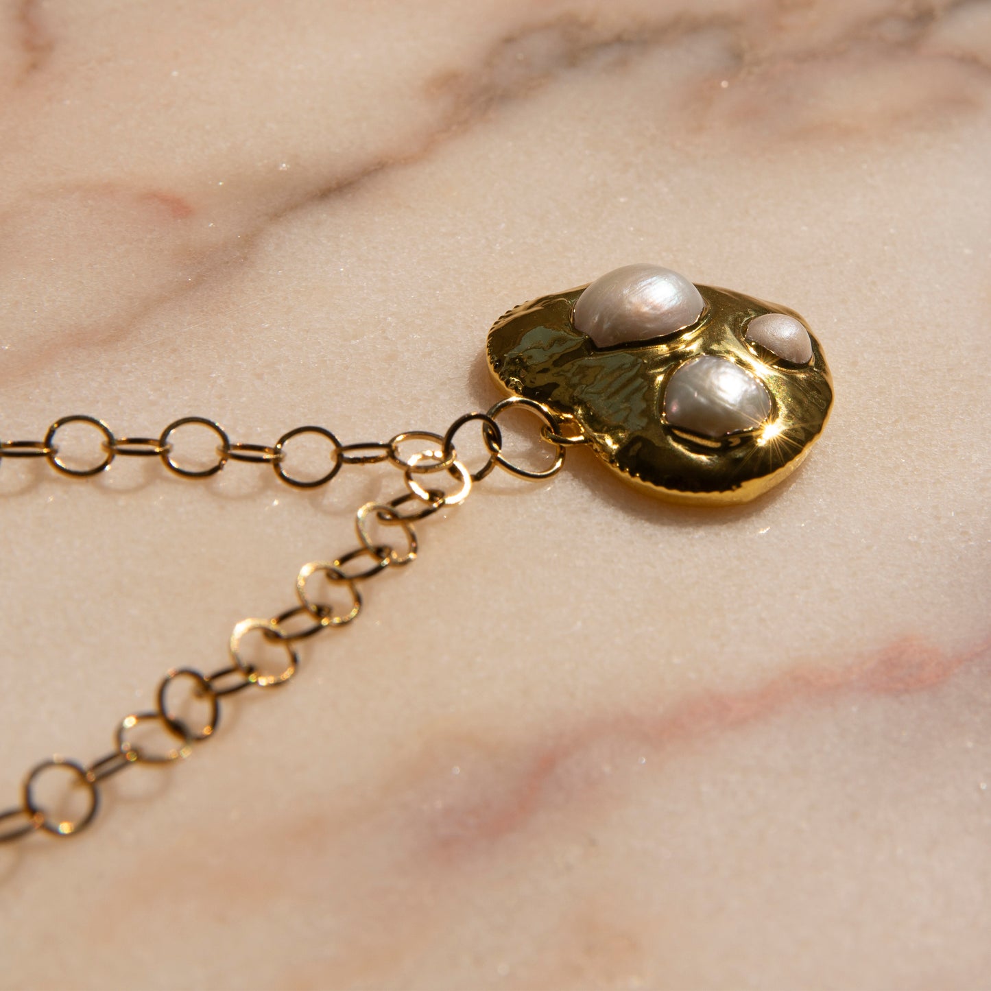 Nalanah Freshwater Pearl Shell Handmade Unique Necklace