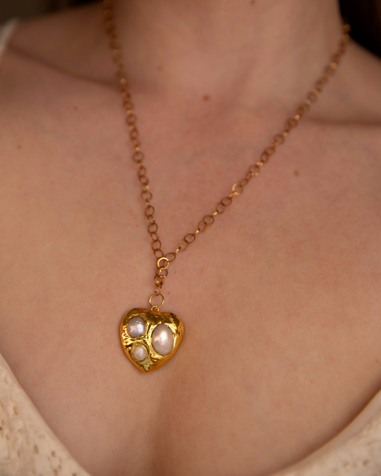 Nalanah Freshwater Pearl Shell Handmade Unique Necklace