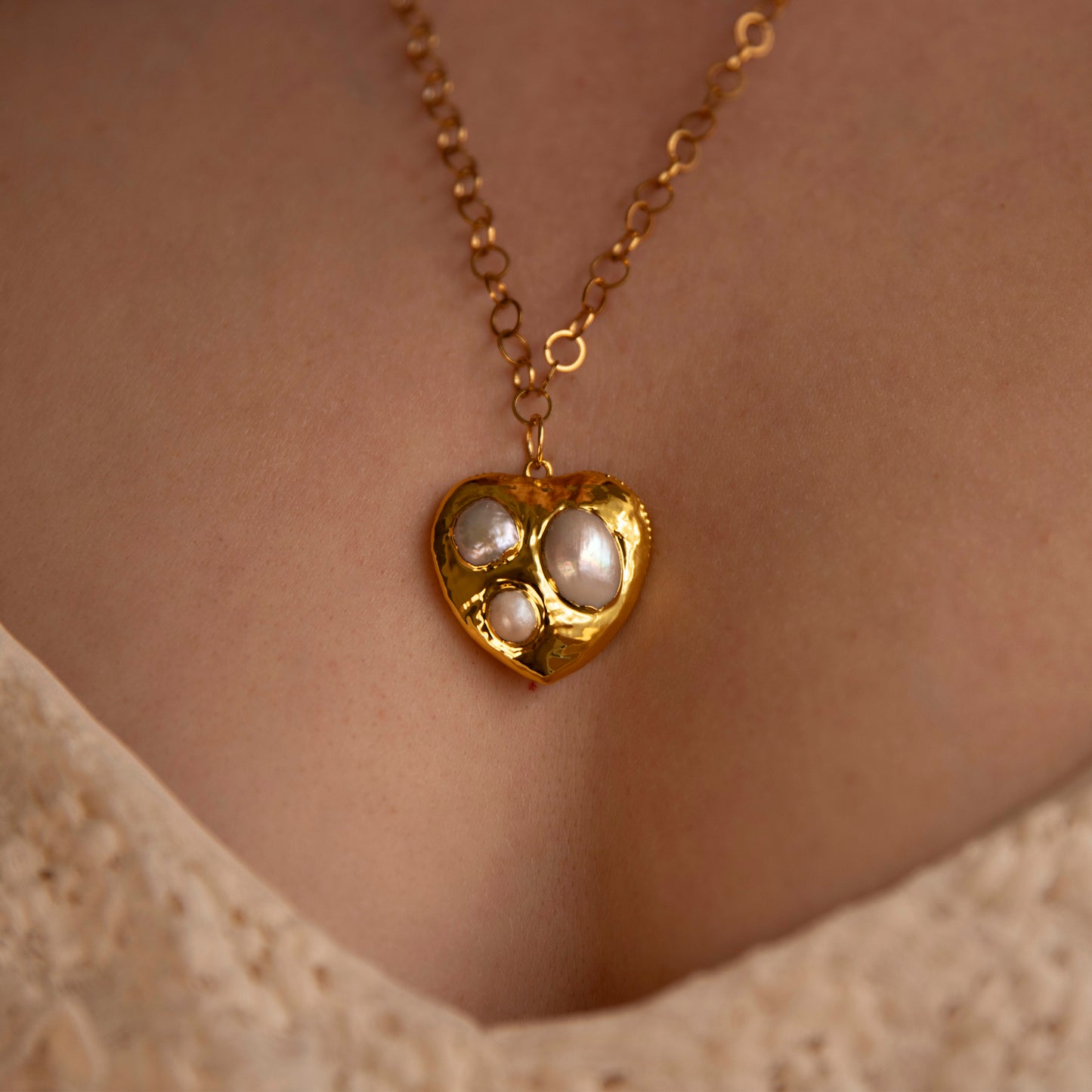 Nalanah Freshwater Pearl Shell Handmade Unique Necklace