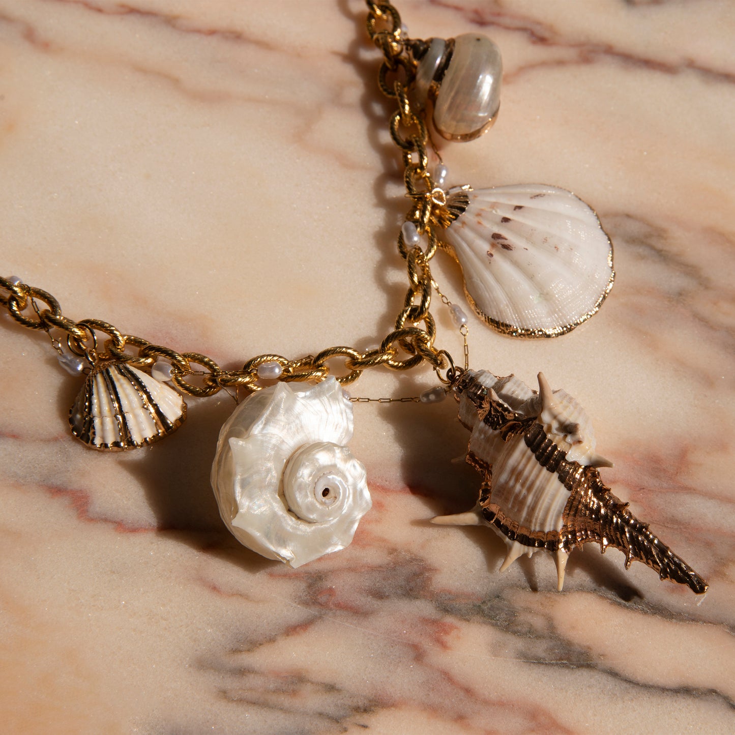 Nixita Freshwater Pearl Shell Handmade Unique Necklace