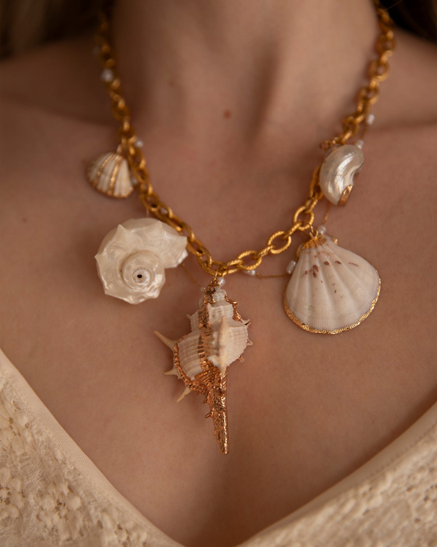 Nixita Freshwater Pearl Shell Handmade Unique Necklace