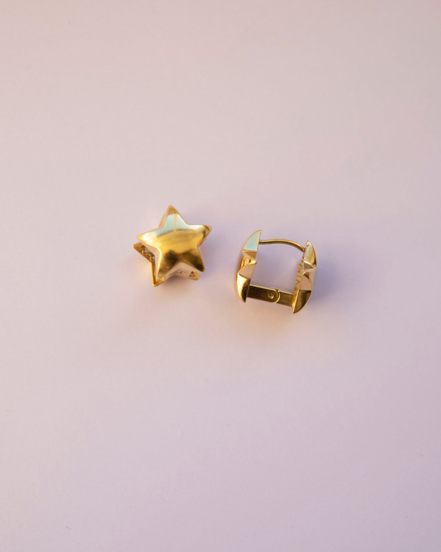 Simmi Gold Star Chunky Hoop Earrings