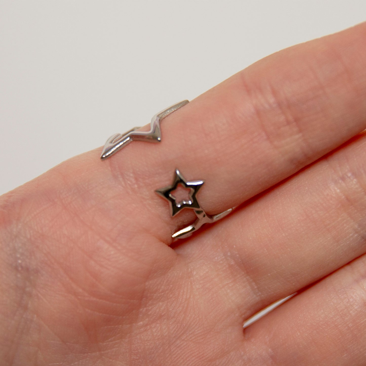 Zalia Silver Star Adjustable Ring