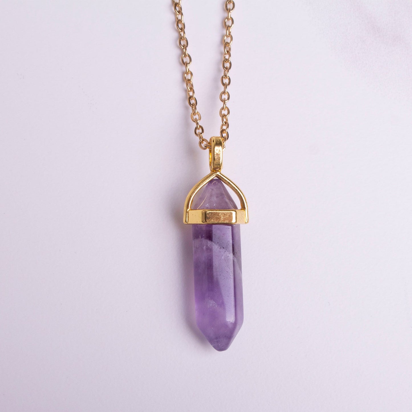 Alana Gold Amethyst Charm Necklace