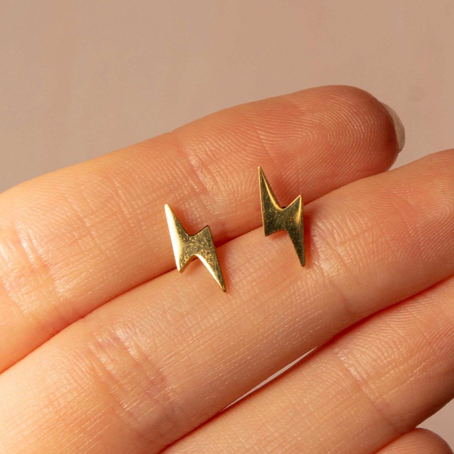 Kodi Gold Lightning Bolt Stud Earrings