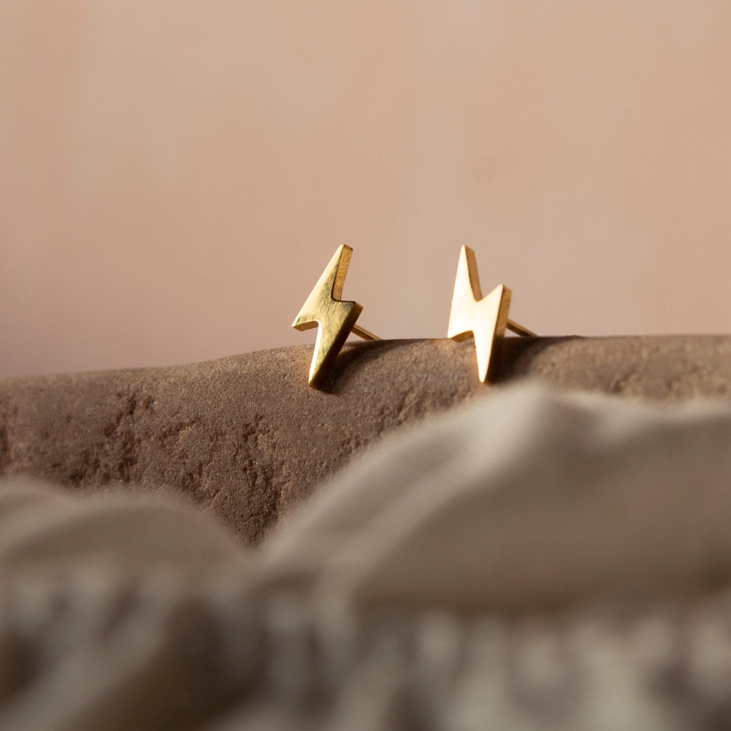 Kodi Gold Lightning Bolt Stud Earrings