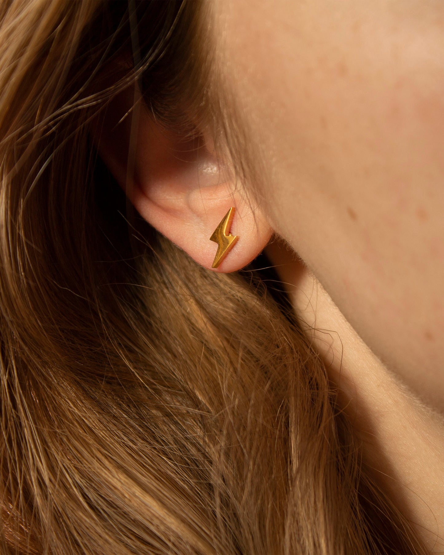 Kodi Gold Lightning Bolt Stud Earrings
