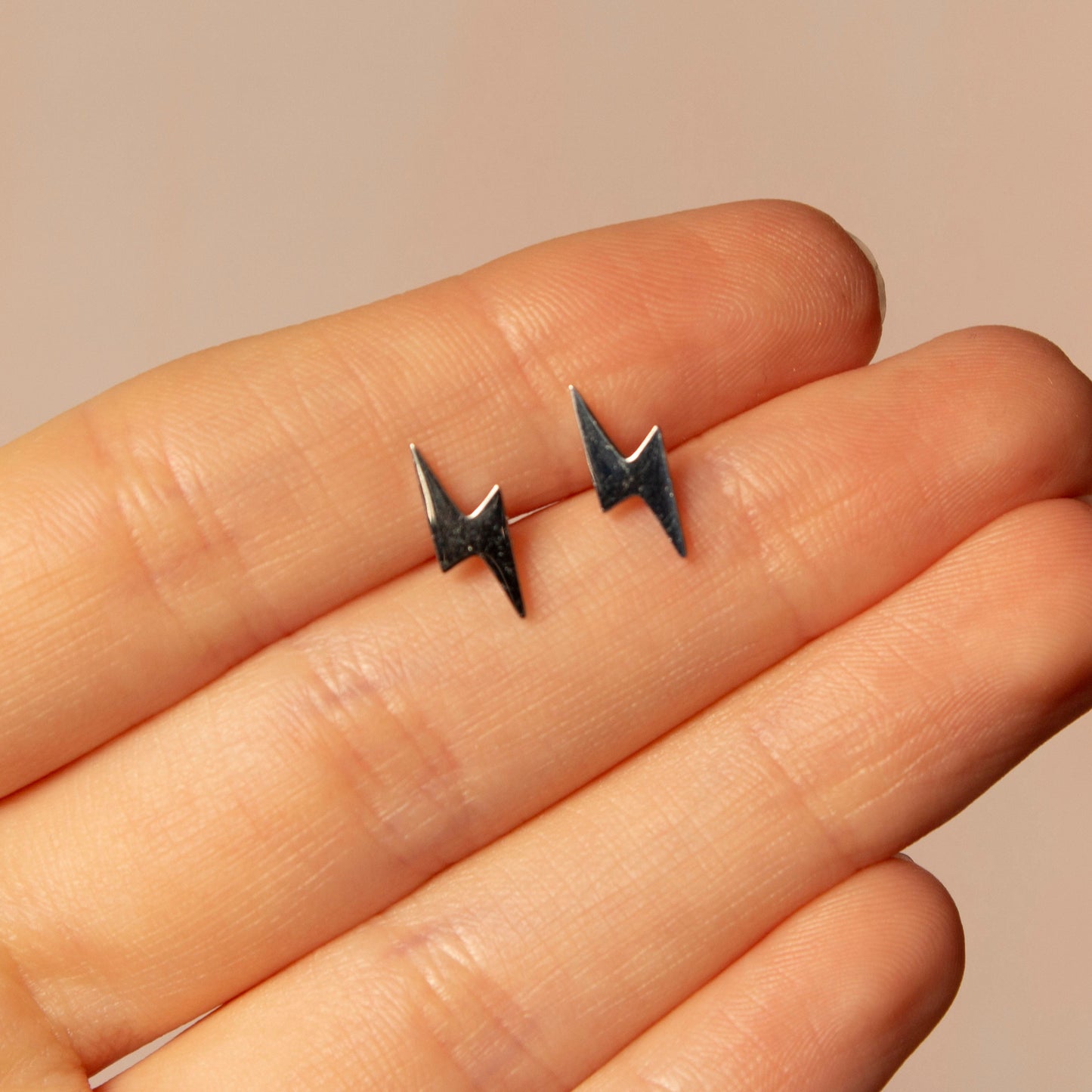 Kodi Silver Lightning Bolt Stud Earrings