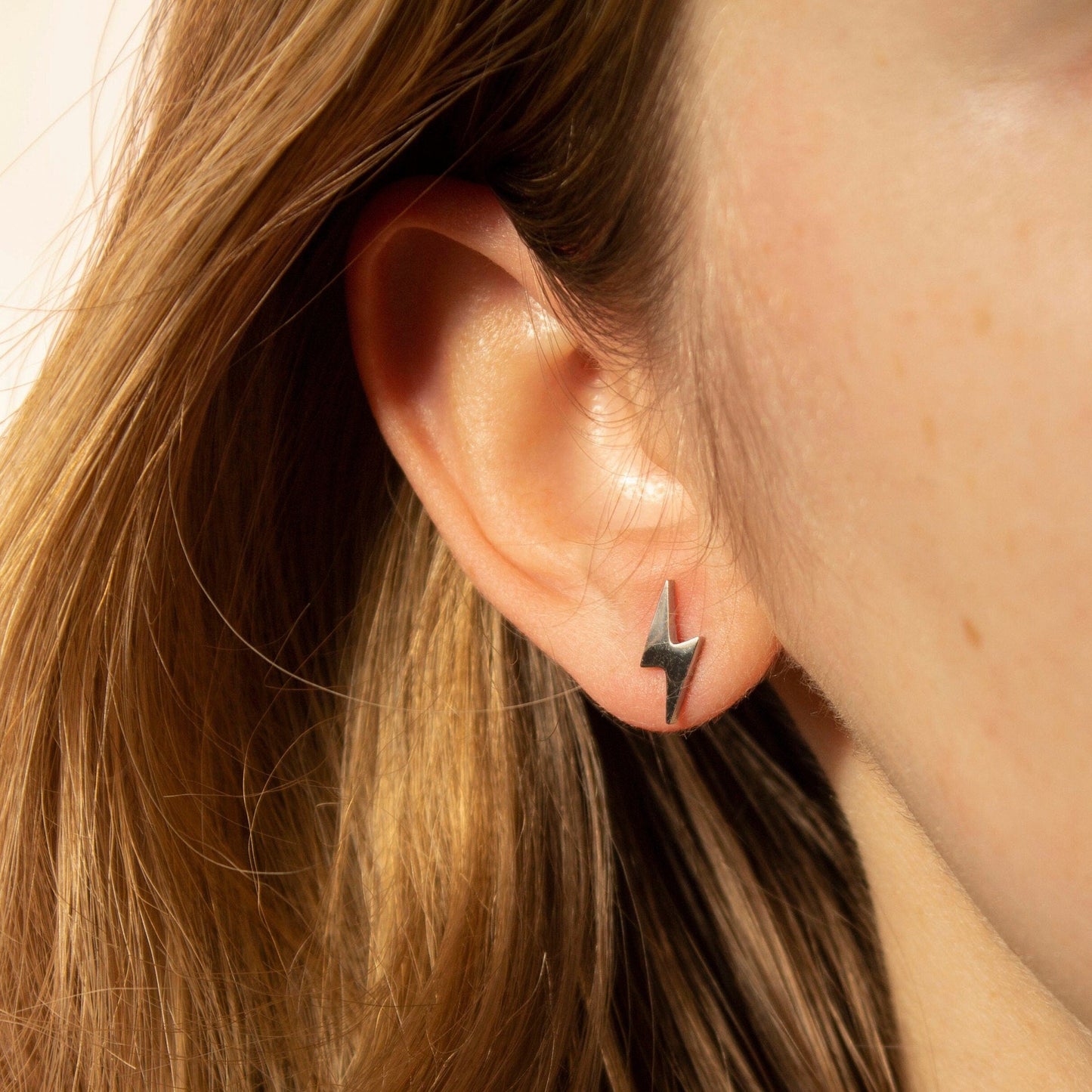 Kodi Silver Lightning Bolt Stud Earrings