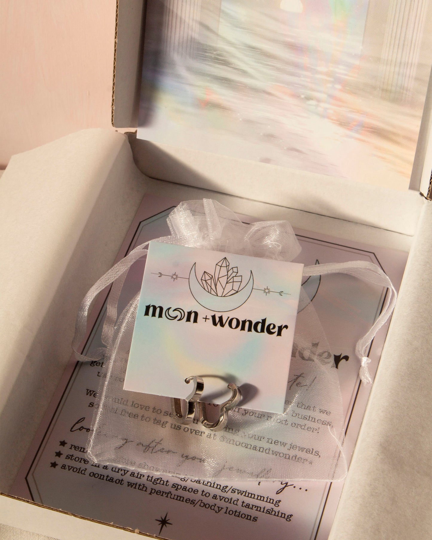Silver Heart Shaped Hoop Earrings