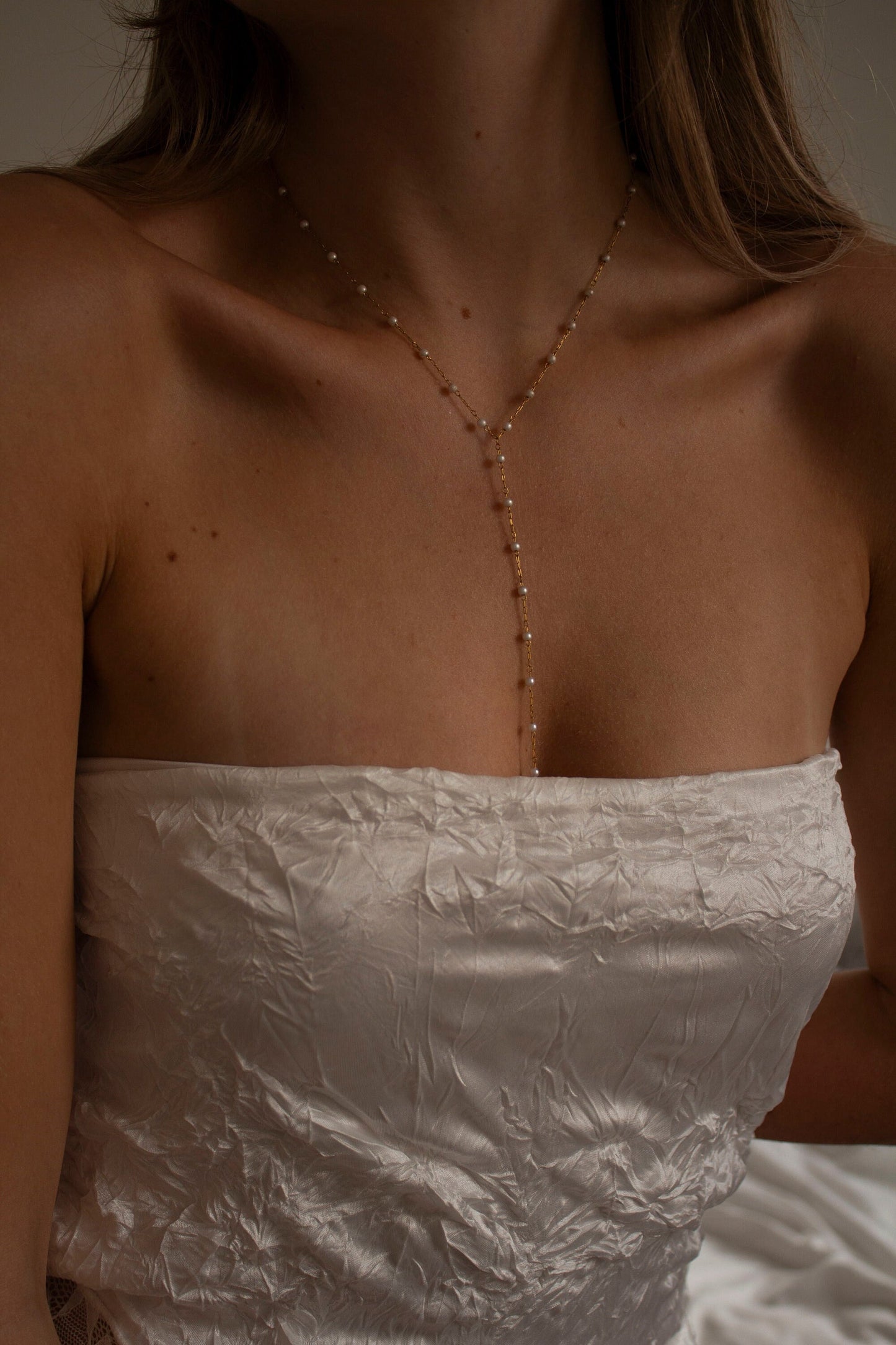 Kai Gold Freshwater Pearl Look Lariat Necklace