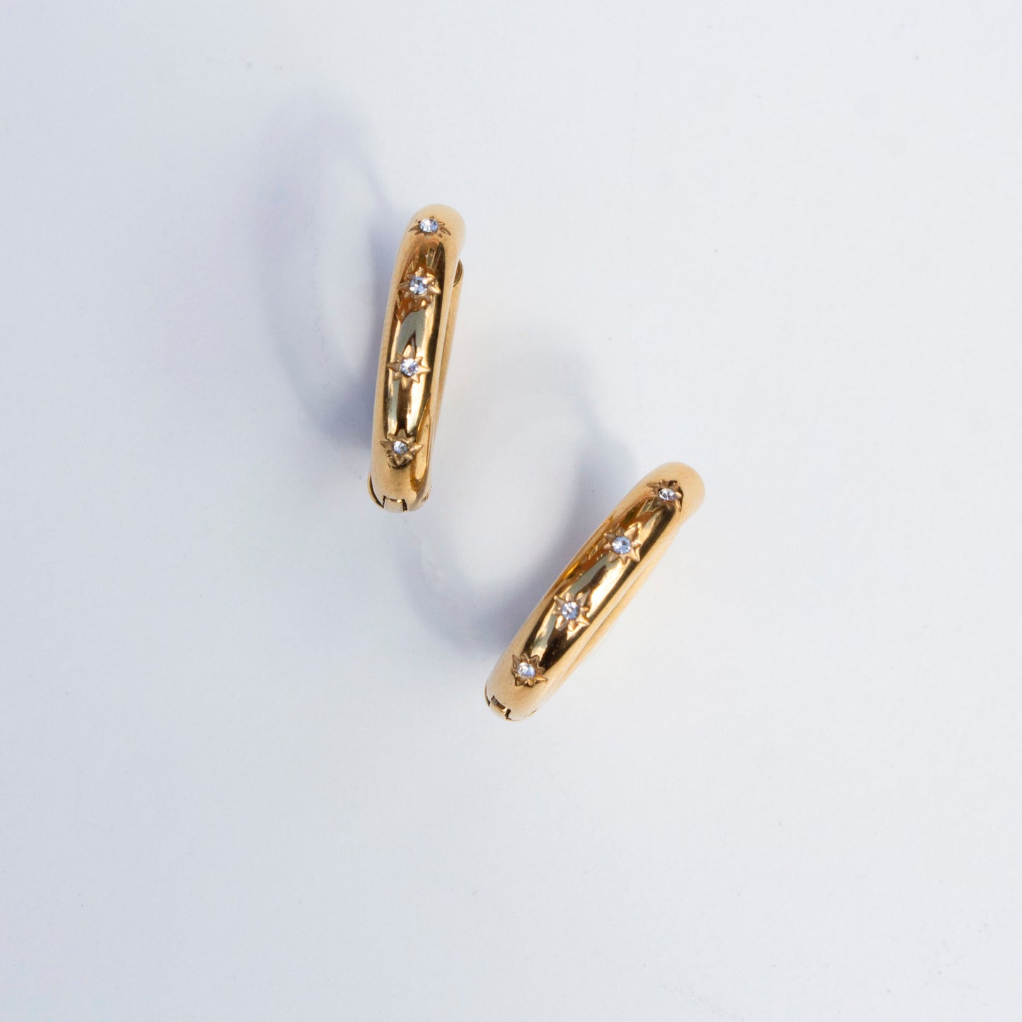 Abbie Gold Star Hoop Earrings