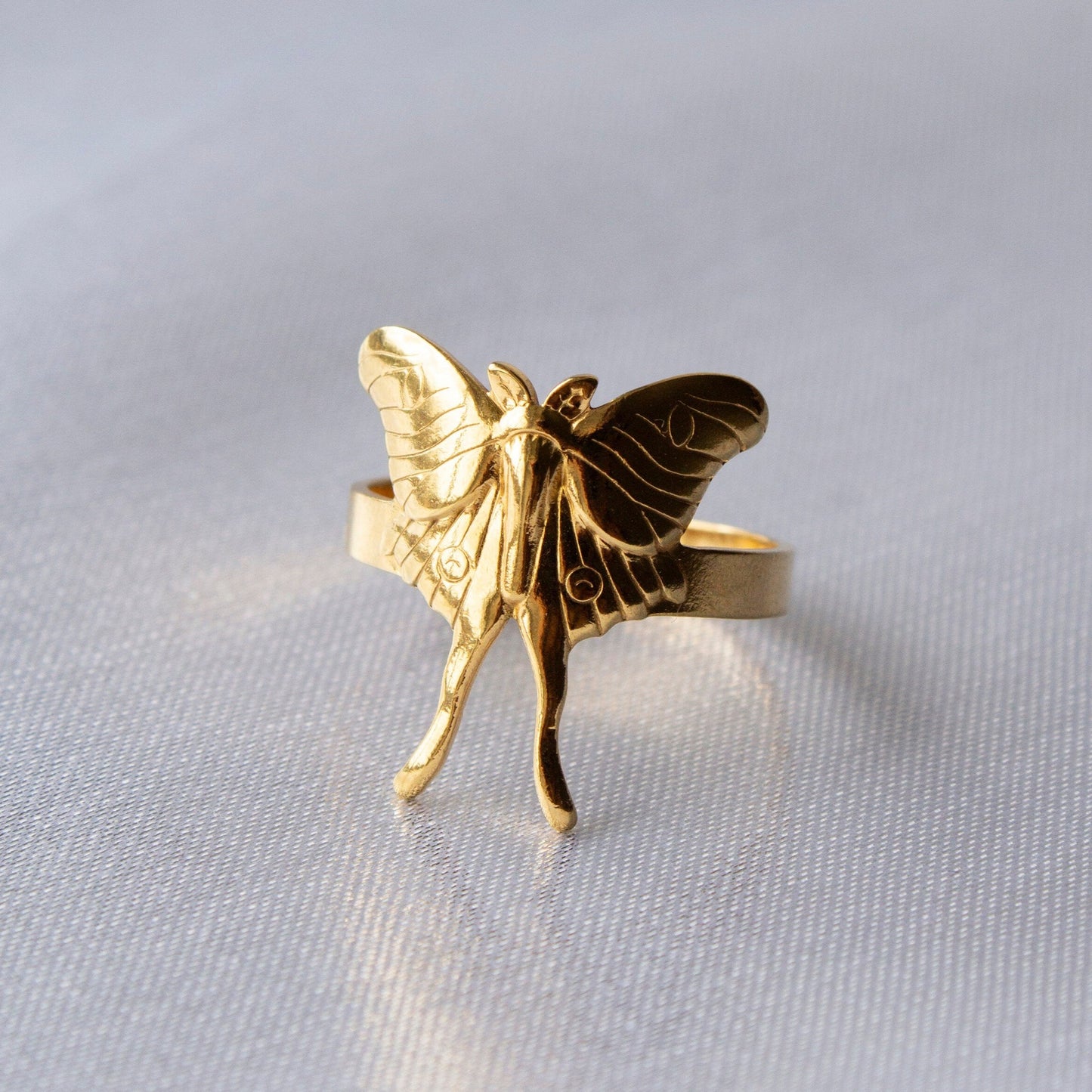 Lyra Gold Butterfly Adjustable Ring