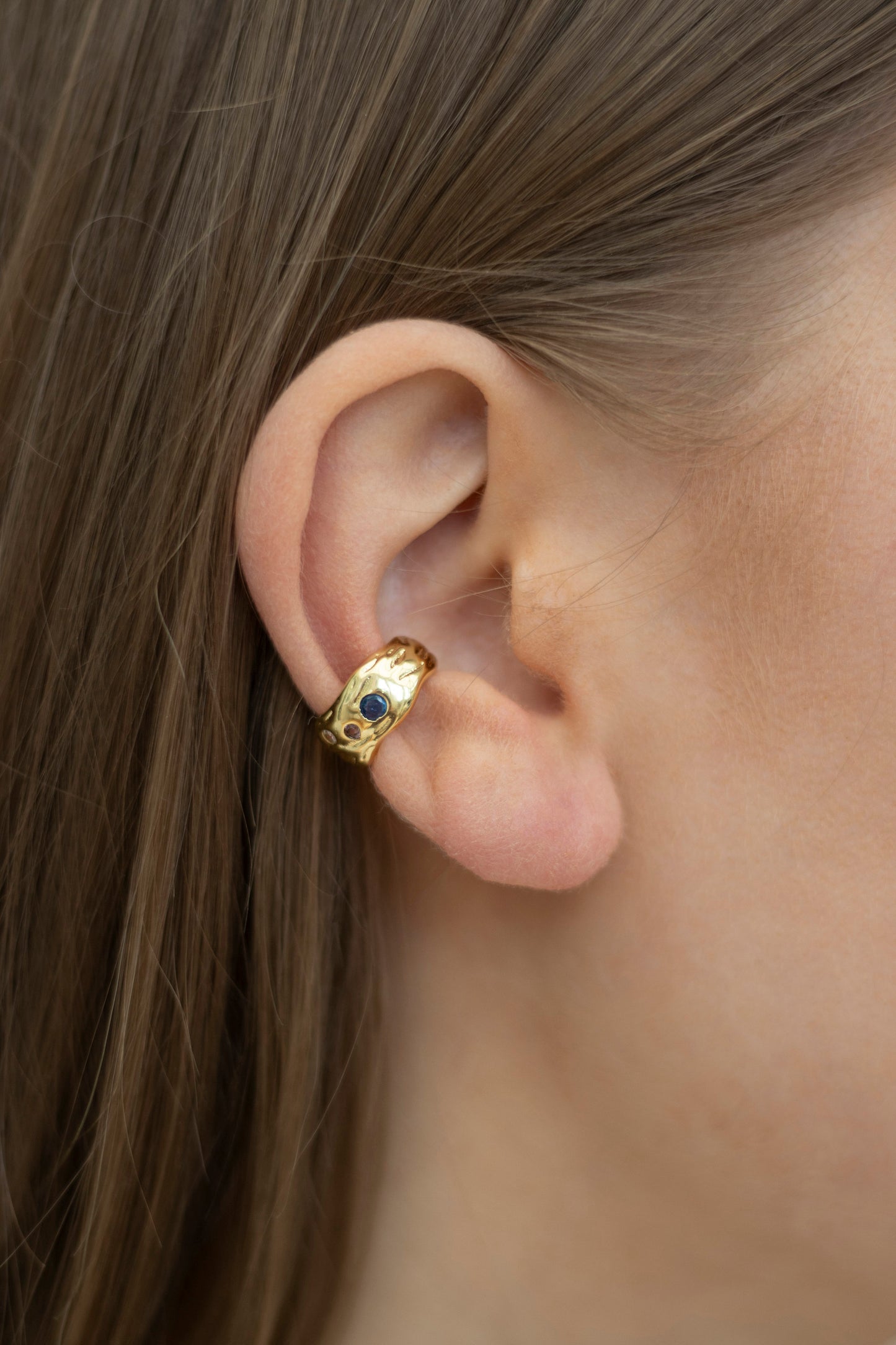 Leilani Gold CZ Crystal Ear Cuff