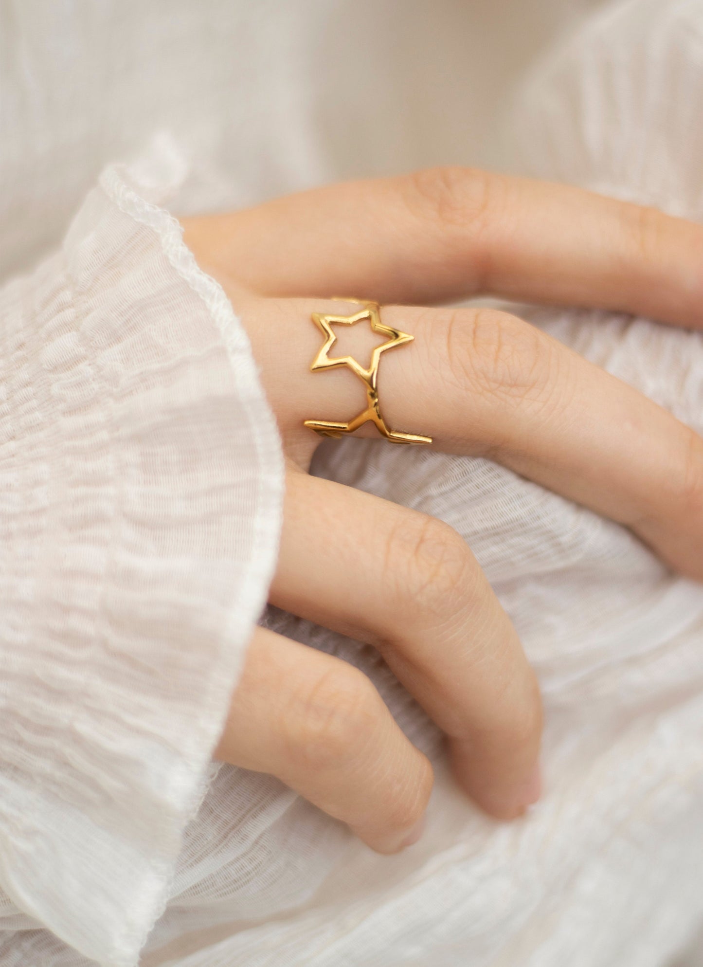 Zalia Gold Star Adjustable Ring