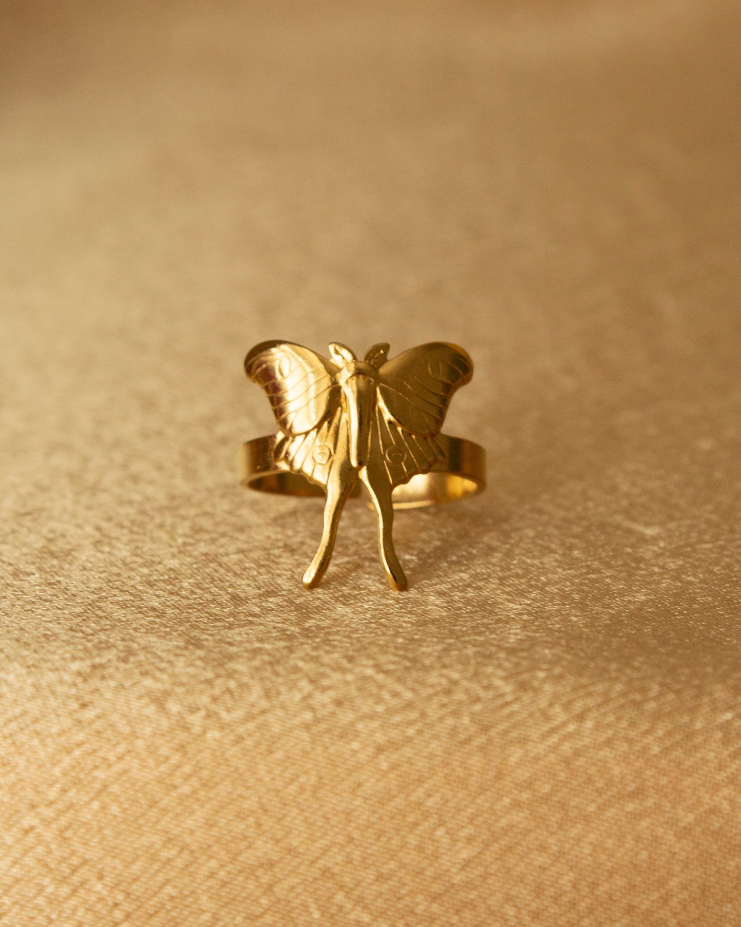 Lyra Gold Butterfly Adjustable Ring