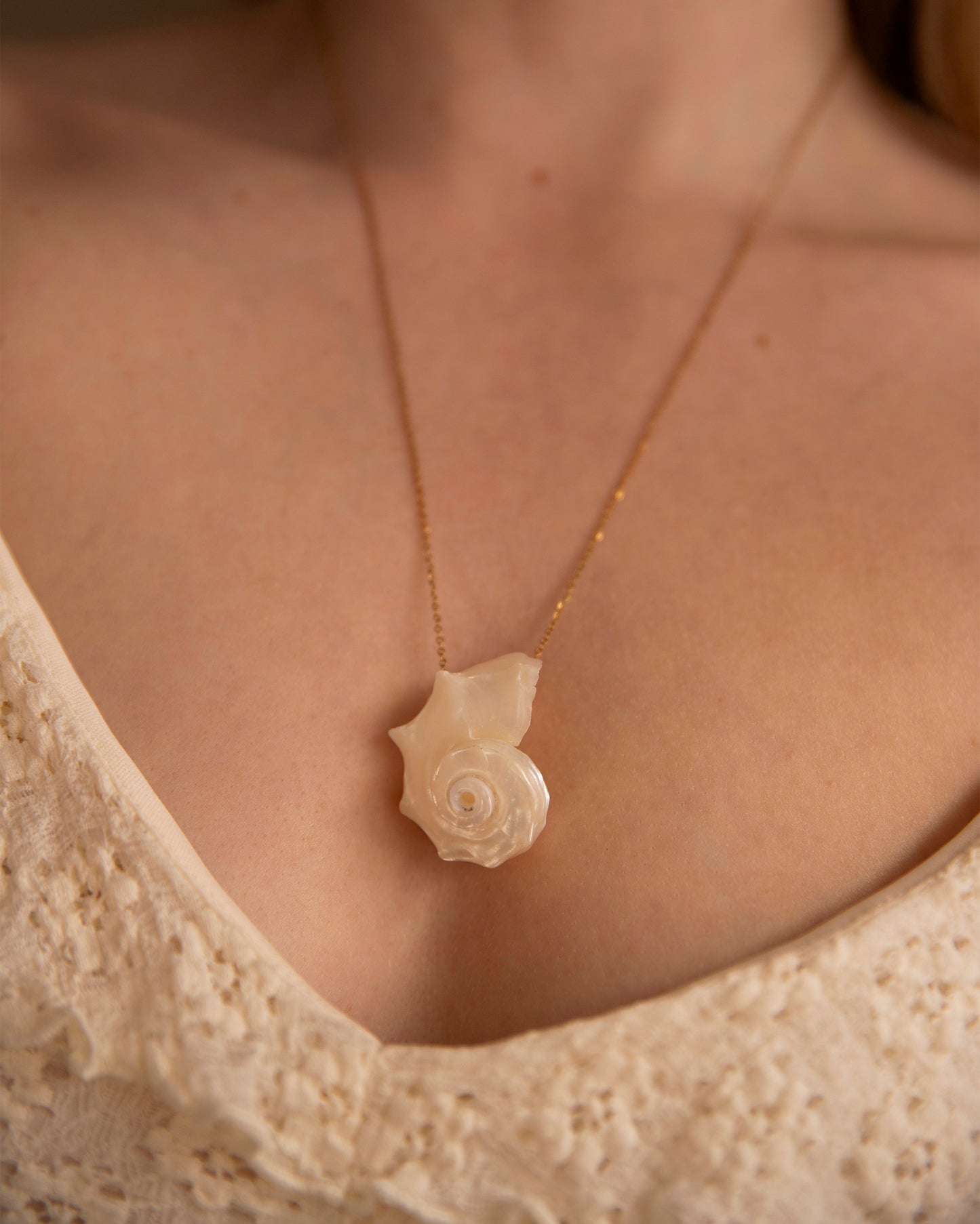 Melody Spiral Shell Handmade Unique Necklace