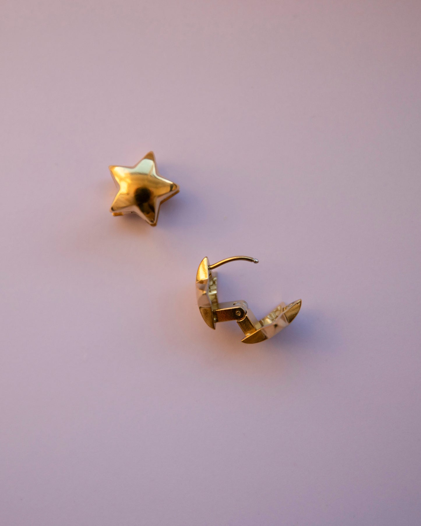 Simmi Gold Star Chunky Hoop Earrings