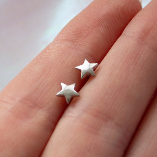 Alia Silver Tiny Star Stud Earrings